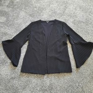 Roz & Ali black pinstripe lightweight blazer, size xs.